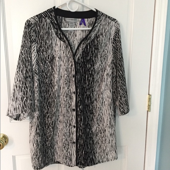 Catherines Tops - Catherine s black and white blouse